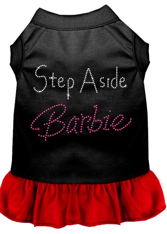 Step Aside Barbie Rhinestone Dress Black with Red Med